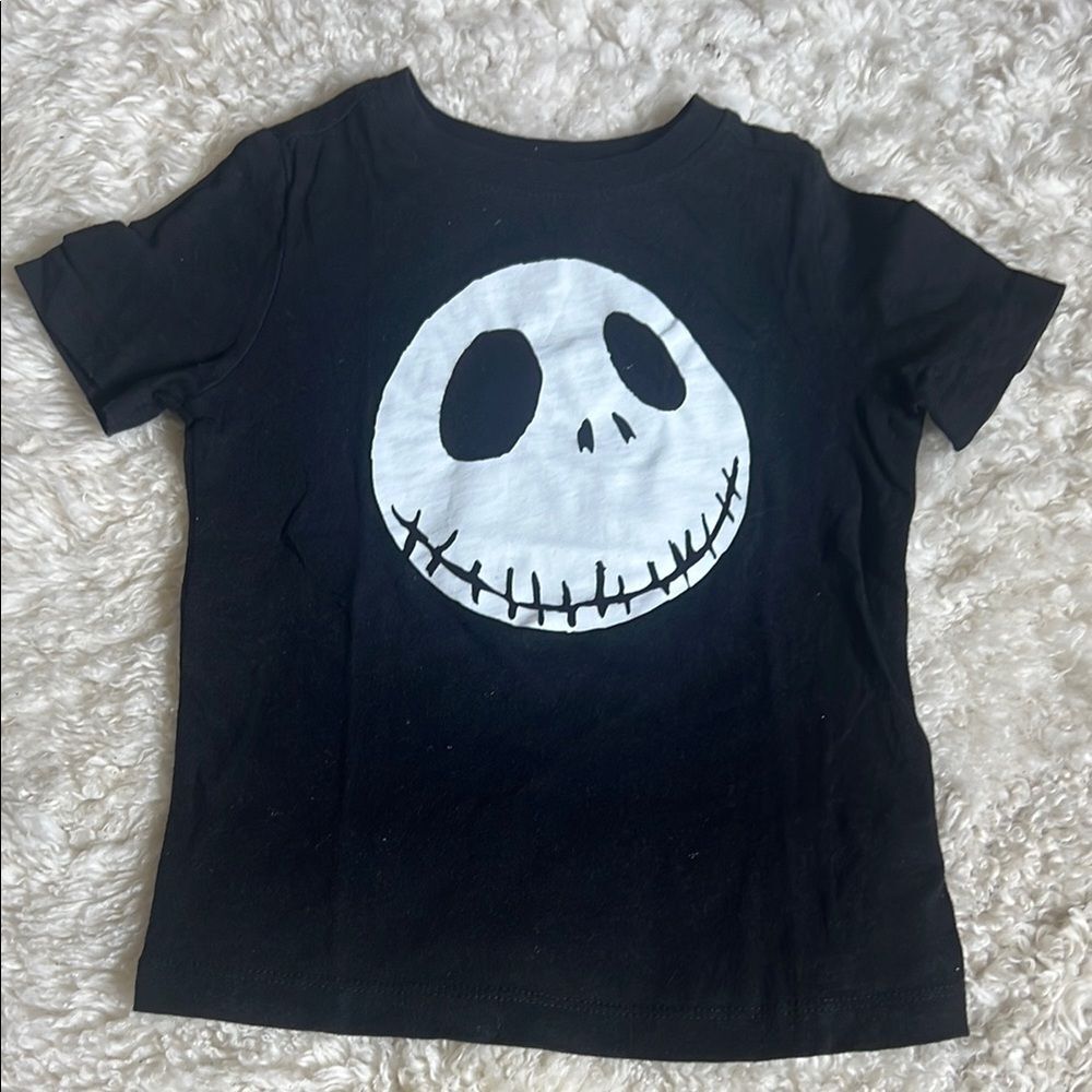Worn Once - NavyxDisney Black Kids T-Shirt with Skull Design Collectabilitees